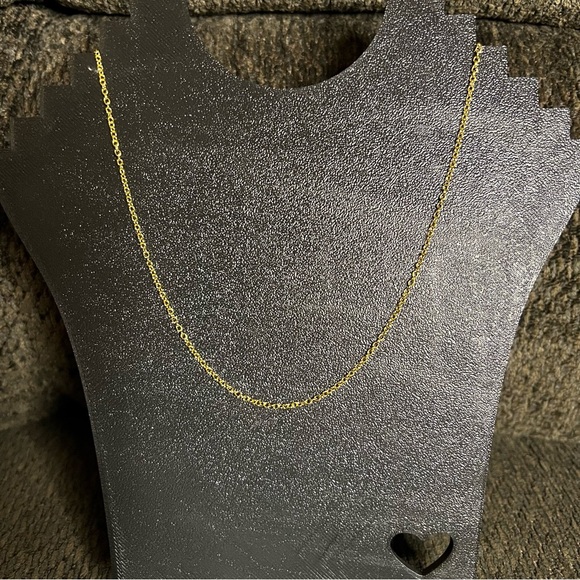 Jewelry - New 925 Sterling Silver Gold Tone Chain Necklace Lobster Clasp 18 Inches